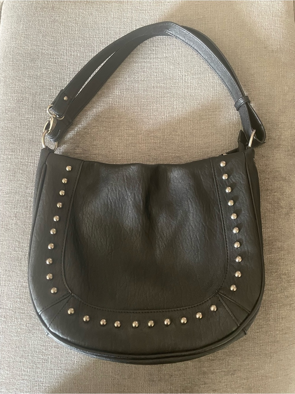 Jessica Simpson Black Studded Shoulder Bag